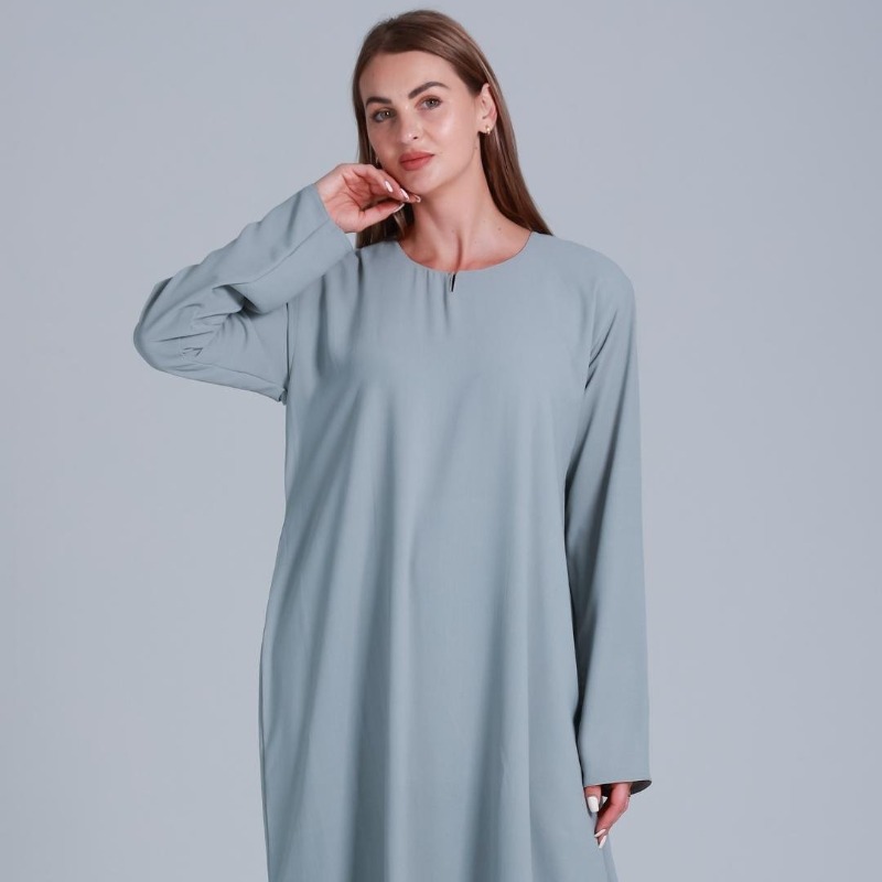 Simple Abaya In Chrome Grey