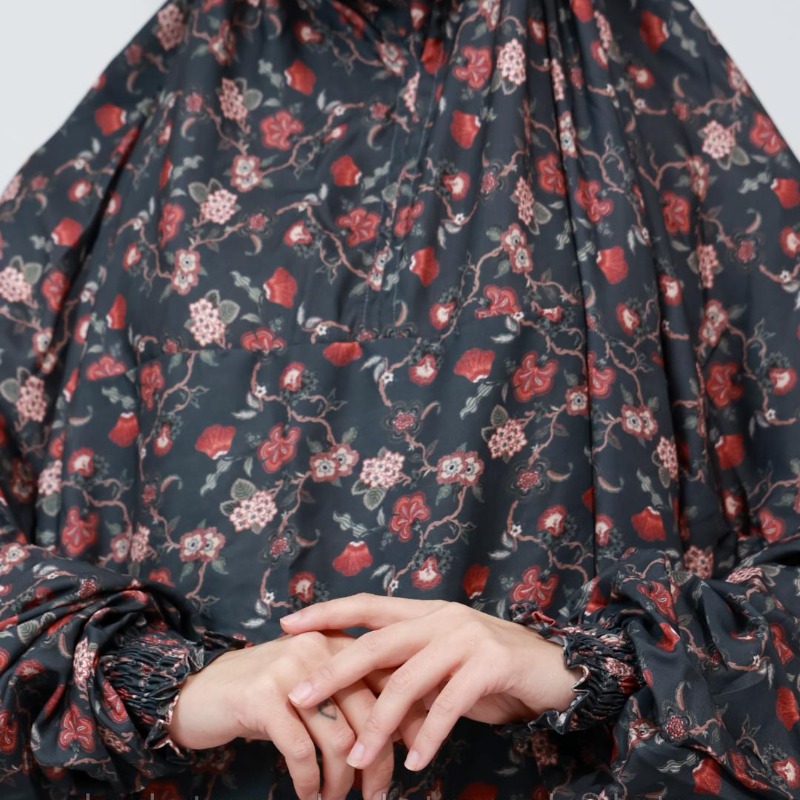 Classic Floral Print Prayer Dress