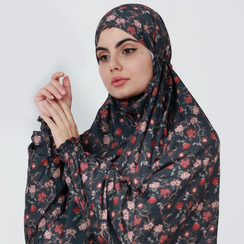 Classic Floral Print Prayer Dress