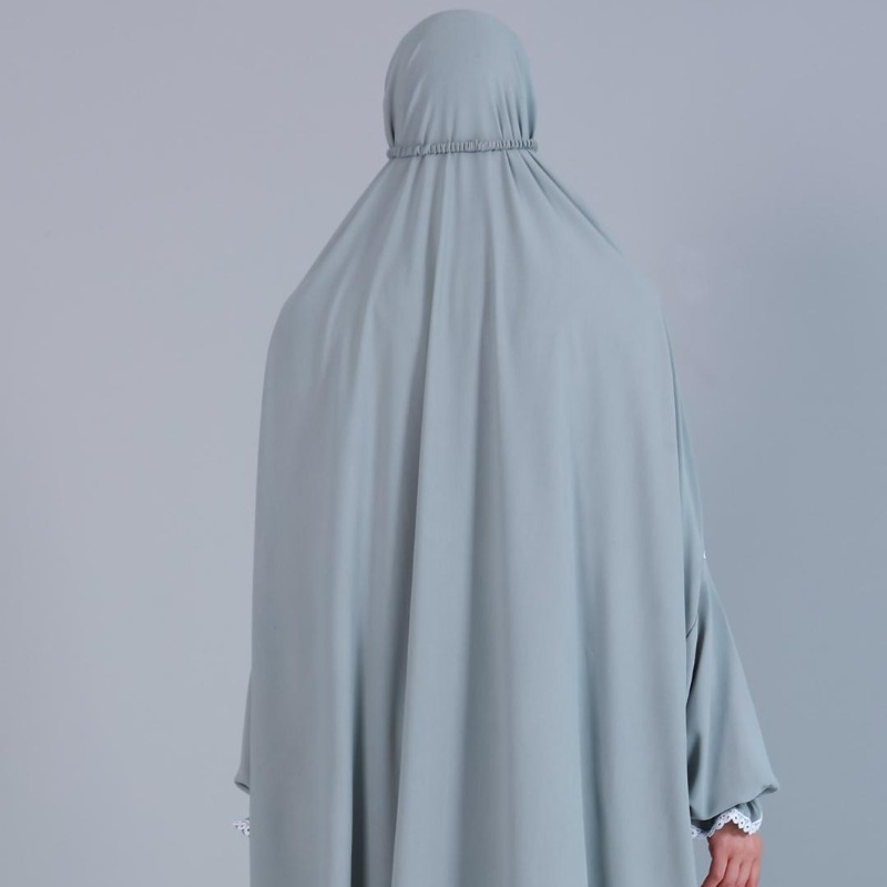 Premium Islamic Prayer Dress In Chrome Grey